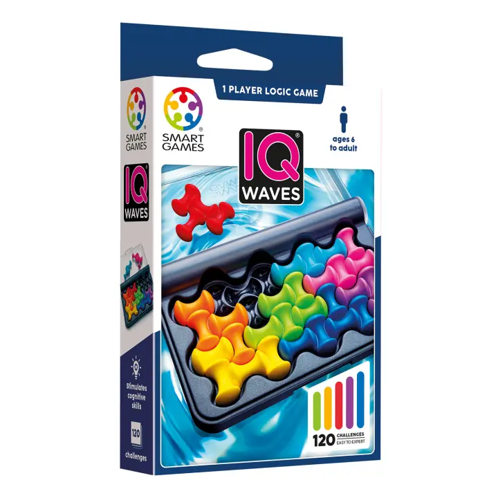 SmartGames - IQ Waves | Juegos Niños 6 Años | Juegos Educativos 6 Años | Juegos De Mesa Niños 6 Años O Más | Rompecabezas Niños Y Rompecabezas Adultos - 1
