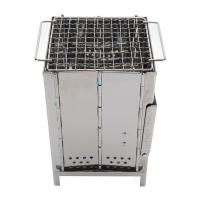 Estufa De Camping Ultraligera De Acero Inoxidable Portátil Para Exteriores Estufa De Madera Plegable Asador De Carbón Para Cocinar - details 3