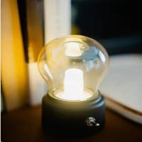 Lámpara De Mesa Recargable Retro Estilo Nocturno Luz Ambiental Decorativa Bombilla De Luz Cálida Para Barra Material De Vidrio - details 7