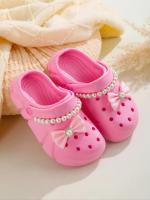 Zapatillas De Hadas Para Niñas Clogs Transpirables Con Accesorios De Lazo Zapatos De Jardín Antideslizantes Para La Playa Zapatillas De Verano Para Niñas - details 14