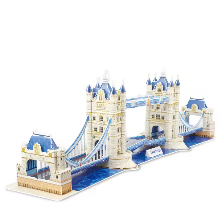 DAM. Puzle 3D de cartón del Puente de la Torre en Londres. 120 piezas. 78x18x21cm. - 1