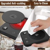 Calentador de tazas, calentador de tazas de café con 3 configuraciones de temperatura, calentador de café con apagado automático, calentador de tazas impermeable anti-escaldaduras para escritorio, calentador de tazas de café con pantalla de estado - details 2