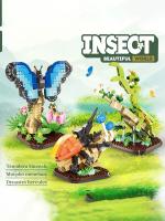 Bloques De Construcción De Serie Mundial De Insectos Muñeco Mariposa Y Mantis Modelos De Insectos Para Decoración De Escritorio Juguetes Para Adultos - details 7