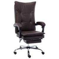 vidaXL Silla de oficina de cuero sintético negra en color Negro/Antracita/Marrón | cómodas modernas ergonómicas para comedor cocina salón hogar - details 2