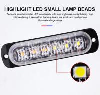 Luz De Estroboscopio LED Para Coche Con 6LED Luz De Emergencia Advertencia Para Camión Color Blanco 12V 24V Material Aleación De Aluminio+Lente PC - details 6