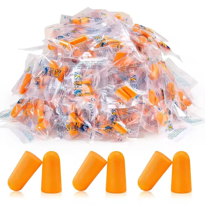 A continuación: 100 Pares de tapones para los oidos para cancelación de ruido de espuma ultra elegant para dormir ronquidos Cancelar Ruido tapones reutilizables - 1