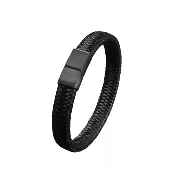  Pulsera De Cuero Trenzada De Moda Para Hombres Y Mujeres Regalo De Vestimenta Para Fiestas Viajes Banquetes Y Festivales - 1