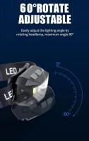 Linterna Frontal LED Recargable 1200LM 8 Modos Sensor De Movimiento Impermeable Para Camping Montañismo Ciclismo Y Atletismo - details 4