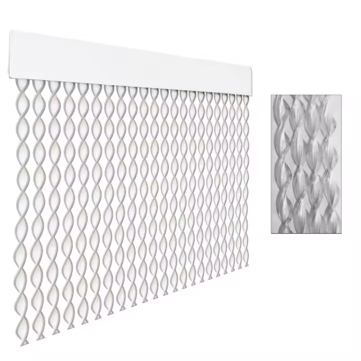 Cortina puerta cordon espiral tambre 90 x 210 blanco-tran 20206d - 1