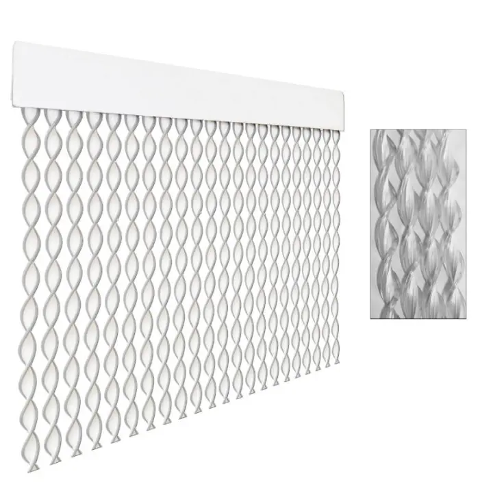 Cortina puerta cordon espiral tambre 90 x 210 blanco-tran 20206d - 1