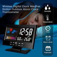 Reloj De Alarma Estación Meteorológica Pantalla Color De Pantalla Individuo Y Exterior Temperatura Humedad Voz Activada Reloj - details 0