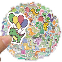 50PCS Pegatinas De Dinosaurio Cortas Impermeables Para Cuadernos Teléfonos Móviles Portátiles Estuches De Manillar Y Copas De Bebida - details 2