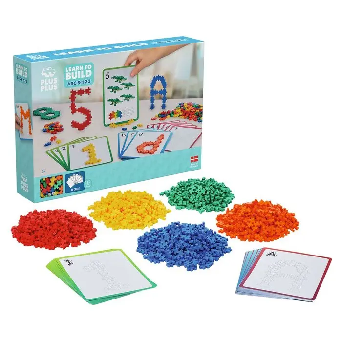 LUDILO JUEGO LEARN TO BUILD: ABC & 123 PLUS PLUS 32x6x22 Cms. - 1