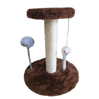 Juguete Para Gatos Nueva Rueda Giratoria Divertida Con Bolas De Paja Duraderas Tablero De Rasguño De Sisal Suministros Para Gatos Columna De Agarrar - details 5