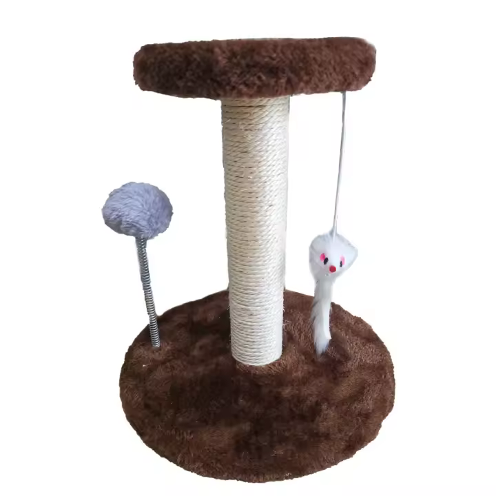 Juguete Para Gatos Nueva Rueda Giratoria Divertida Con Bolas De Paja Duraderas Tablero De Rasguño De Sisal Suministros Para Gatos Columna De Agarrar - 1