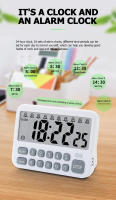 Temporizador De Cocina Digital 24H 10 Alarmas Temporizadores De Cuenta Regresiva De 99 Horas Silencioso/vibración Magnético Para La Mesa Timers De Cocina - details 3