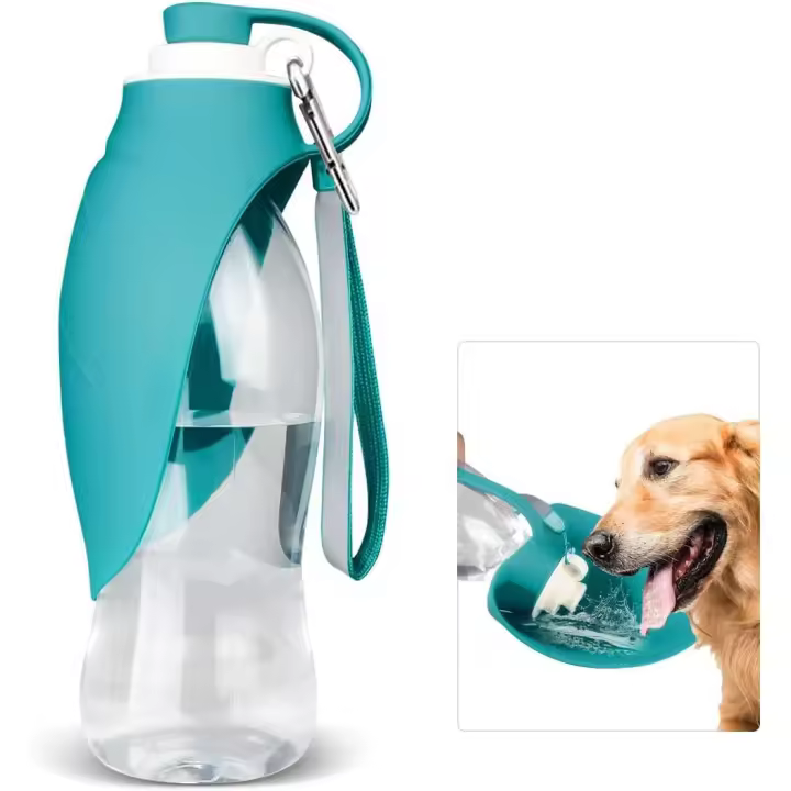Botella de agua para perros - Dispensador portátil de viaje para mascotas, 20 oz - 1