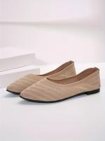 Zapatos Planos De Mujer Con Punta Puntiaguda Y Color Sólido Zapatos Slip-on Transpirables Y Casuales Ballet Flat Zapatos Para Mujer Loafer - details 5