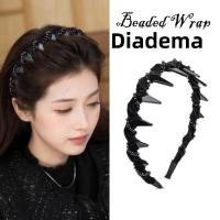 Headband De Mujer Con Borlas Cinta Para Afeitar Dientes Antideslizante Accesorio De Moda Para El Cabello Uso Casual - details 1