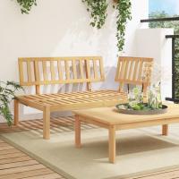 vidaXL Set de sofás de palets o mesas de jardín madera maciza de acacia en modelo Esquina + Mesa/Mesa/sofá central y más | acolchados duraderos para sofás de jardín terraza exterior - details 3