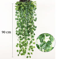 Planta Artificial De Enredadera Verde Para Decoración De Pared Y Jardín Estilo Rattan Hojas De Iva Para Bodas Y Fiestas DIY - details 7