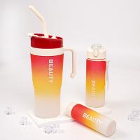 Botella De Agua Deportiva 3-en-1 Con Palanca Grande Y Gradiente De Color Gran Capacidad Para Adultos Botella De Bebida Para Exterior - details 5