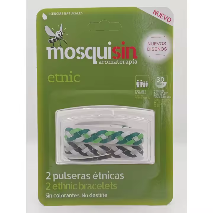 Pulseras Étnicas Mosquisin para Repelente de Mosquitos - Protección 30 Días - 1