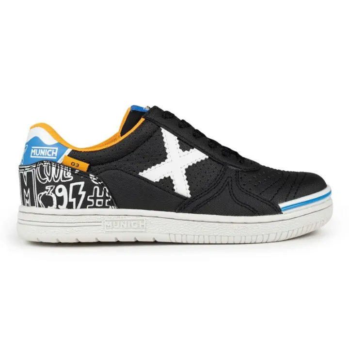 Zapatillas fútbol sala para niño MUNICH G-3 KID PROFIT negra 1511425 - 1