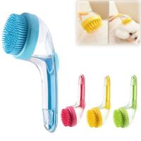 Cepillo De Baño Para Mascotas Con Dispensador De Shampoo Y Mango Largo De Silicona Suave Para Masaje Y Limpieza Del Pelaje Y Cabello - details 12