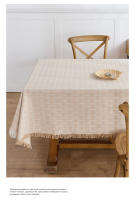 Mantel De Lino Y Algodón Rustico Para Hogar Y Bodas Con Borlas Ideal Para Comedor Cocina Picnics Y Fiestas Estilo Rústico Farmhouse - details 3