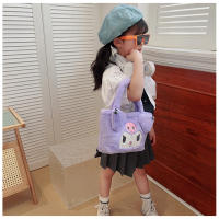 Bolso De Peluche Sanrio Grande Capacidad Con Dibujos Animados Melody Kuromi Y Cinnamon Bolso De Mano Para Mujer Regalo De Cumpleaños Kawaii - details 10