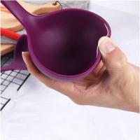 LifeStyle-Juego de 6 utensilios de cocina de silicona púrpura,utensilios de cocina con mango,espátula, pala, cuchara,cucharón - details 1