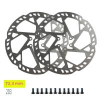 NFOX 160 Accesorios Para Bicicleta Freno De Disco De 203mm 140mm 180mm 2.3mm Adecuado Para Montaña Carretera Motos Ciclismo - details 16