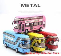 Modelo De Autobús De Aleación 1:32 Con Sonido Y Luz Vehículo Pull Back Juguetes De Decoración Para Niños Regalo Simulación Alta Diecast - details 0