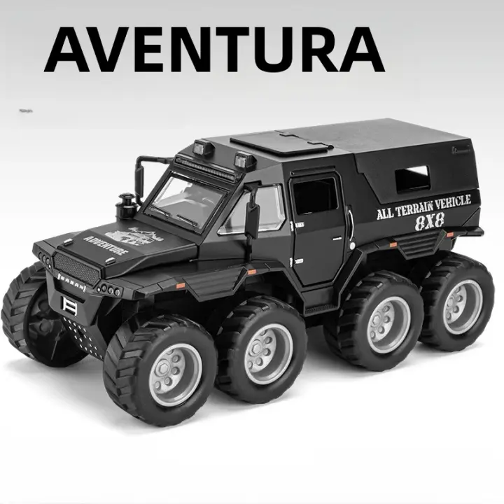 Modelo De Coche De Aleación 1/32 Avtoros Shaman 8x8 ATV De Rusia Con Sonido Y Luz Simulación Colección Regalos Metal Sin Batería - 1