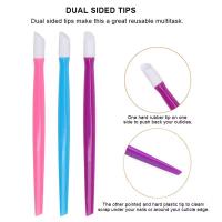 10pcs Herramienta De Eliminación De Piel Muerta Para Uñas Con Punta De Goma Para Manicura Arte De Uñas Color Aleatorio - details 1