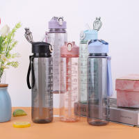 Botella Deportiva De Agua Con Tapa Y Mangos De 800ml Para Niños Y Niñas Botella Motivacional Portátil Para Deporte Y Viajes - details 3