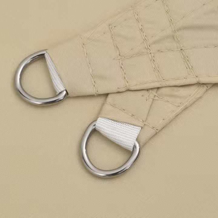 vidaXL Toldo de vela rectangular tela Oxford beige 3x5 m - 1