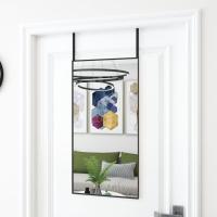 vidaXL Espejo de Puerta Cristal y Aluminio Colgante Interior Pared Color Dorado,  Negro, y mas - details 1