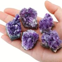 2PCS Piedra De Amatista Natural Tratamiento Energético Cristal De Hechicería Decoración Mysterious Energy Joyería Encantada - details 0