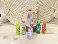 Lote de 10 miniaturas de bebida en chupito de cristal y botella de chicles para regalo con lazo - Detalles para invitados de Boda, comuniones, bautizos - details 3