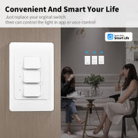 Interruptor Inteligente WiFi Tuya Botón Empuñadura Control Remoto Por App Compatible Con Alexa Y Google Home 110-240V 1/2/3 Gang - details 7