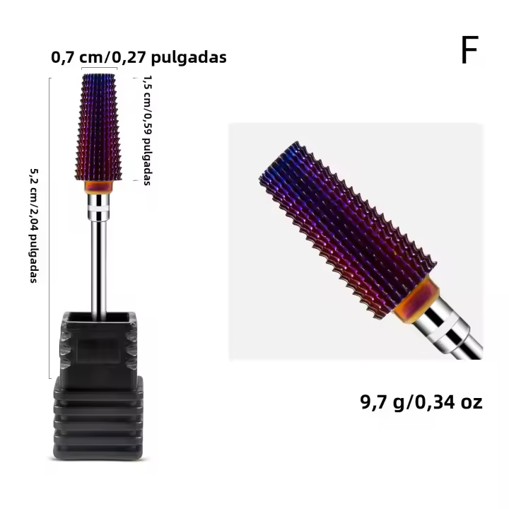 Brocas De Carburo De Tungsteno Conicas 1/4pcs Para Uñas Con Taladro Eléctrico De 3/32" Shank Para Remoción De Polvo De Uñas Y Gel Electrónico De Manicura - 1