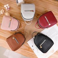 Mochila Mini Para Mujer De Cuero PU Multifuncional Bandolera Pequeña Color Sólido Fresco Bolsa De Hombro Para Teléfono Móvil - details 0