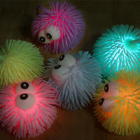 Bola De Peluche Luminosa Juguete De Alivio Y Squeezing Para Niños Ojos Grandes Y Pelo Denso Juguete Elástico Aleatorio Estilos De Ojos - details 7