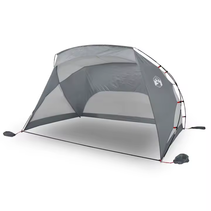 vidaXL Tienda de playa 185T poliéster gris 274x178x170/148 cm - 1