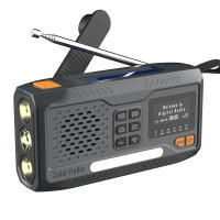 Radio De Emergencia Solar Con Manivela Portátil 2000mAh DAB/FM/Bluetooth Linterna De Lectura De 4 Maneras Para Supervivencia - details 4