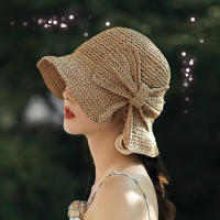 Sombrero De Paja Collapsible Para Mujer Sombrilla De Verano Con Lazo Ancho Sombrero De Paja Panama De Gran Amano Para Playa Protección Solar - details 4