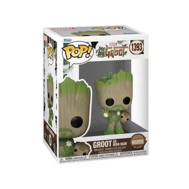 Funko Pop Marvel We Are Groot Figura Groot como Iron Man con Cabeza Oscilante 79516 - 1