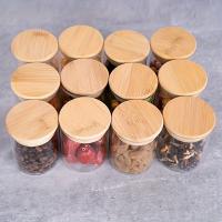 Jars De Pimienta De Vidrio Con Tapa De Bambú Airtight 8oz Etiquetas Negras Para Condimentos Sal Azúcar Set De 12 Piezas - details 2
